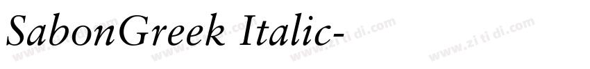 SabonGreek Italic字体转换